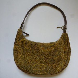 Forever Fossil Womens Tapestry Beaded Handbag